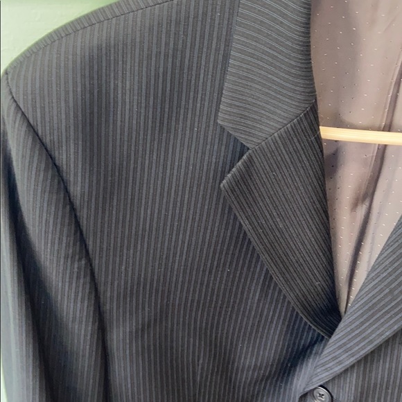 Calvin Klein Dark Blue Striped Suit Jacket 40R - Picture 4 of 11